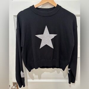 Charlotte Russe Black Sweater with White Star